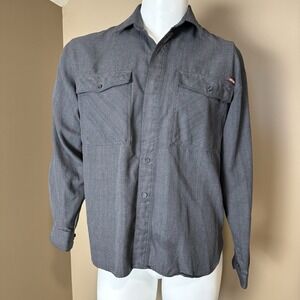 Men's VINTAGE Cotler Shirt M Long Sleeve Gray Purple Korea Grunge 70s Hipster